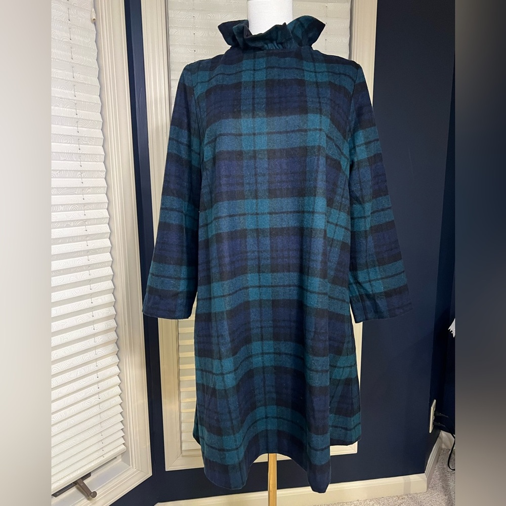 Tuckernuck Wool Plaid A-Line Dress Worn Once